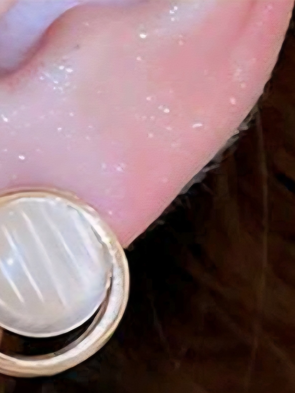 Gold-Tone Pearl Like Circle Stud Earrings